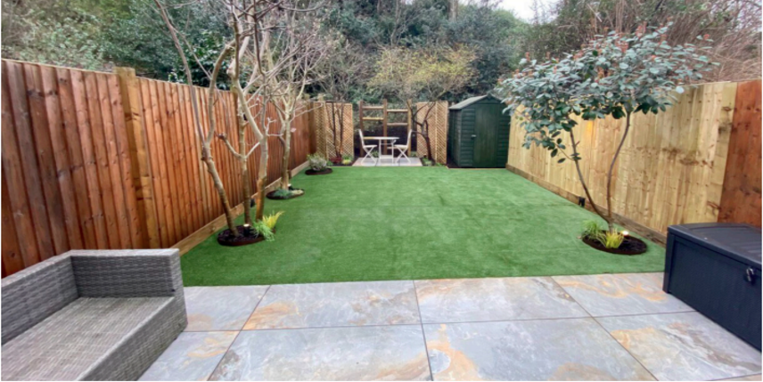 narrow garden design in london